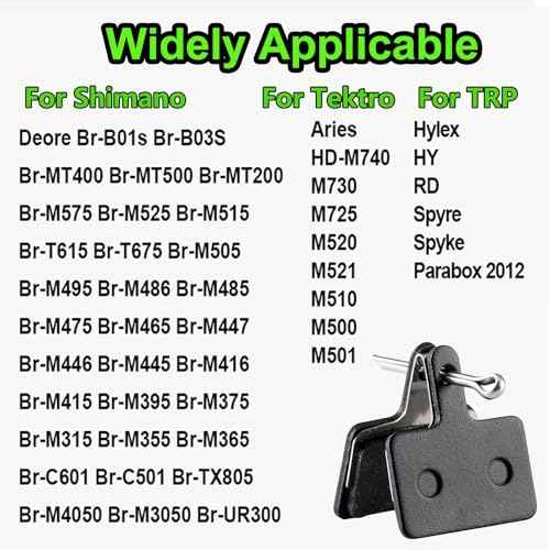 Bike Brake Pads High Performance Bicycle Brake Pads for Shimano MT200,Resin Semi-Metallic Mountain Bike Disc Brake Pad,Bike Brake Pads Fit for TRP/Tektro/Shimano Deore B01S M525 M515 M575