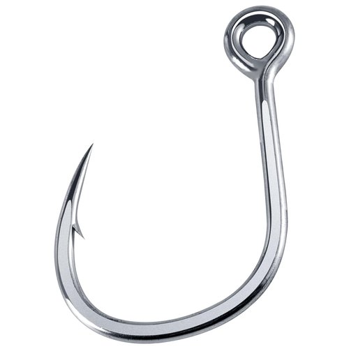 Dr.Fish 10 Pack Inline Single Hooks Welded Eyes Heavy Duty Saltwater Fishing Circle Hook Replacement for Hard Lures 3/0