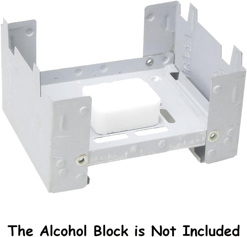 Folding Mini Pocket Stove & Emergency Portable Ultralight Camp Stoves for Backpacking, Camping, Emergency Prep Fit for Pans,Pots,Cups(not include Alcohol)