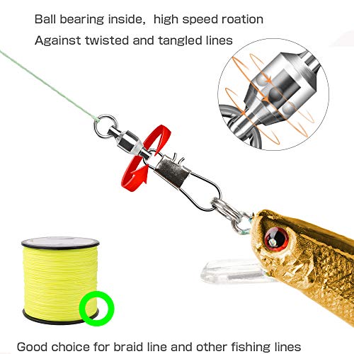 Fishing Swivel Snap Set 25pcs Size 3 37.9lb Saltwater High Strength Ball Bearing