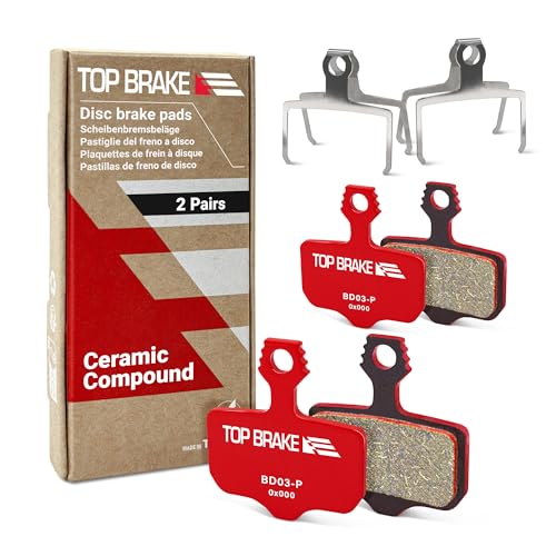 Red MTB Disc Brake Pads Compatible with SRAM Level T & Avid Elixir - 2 Pairs