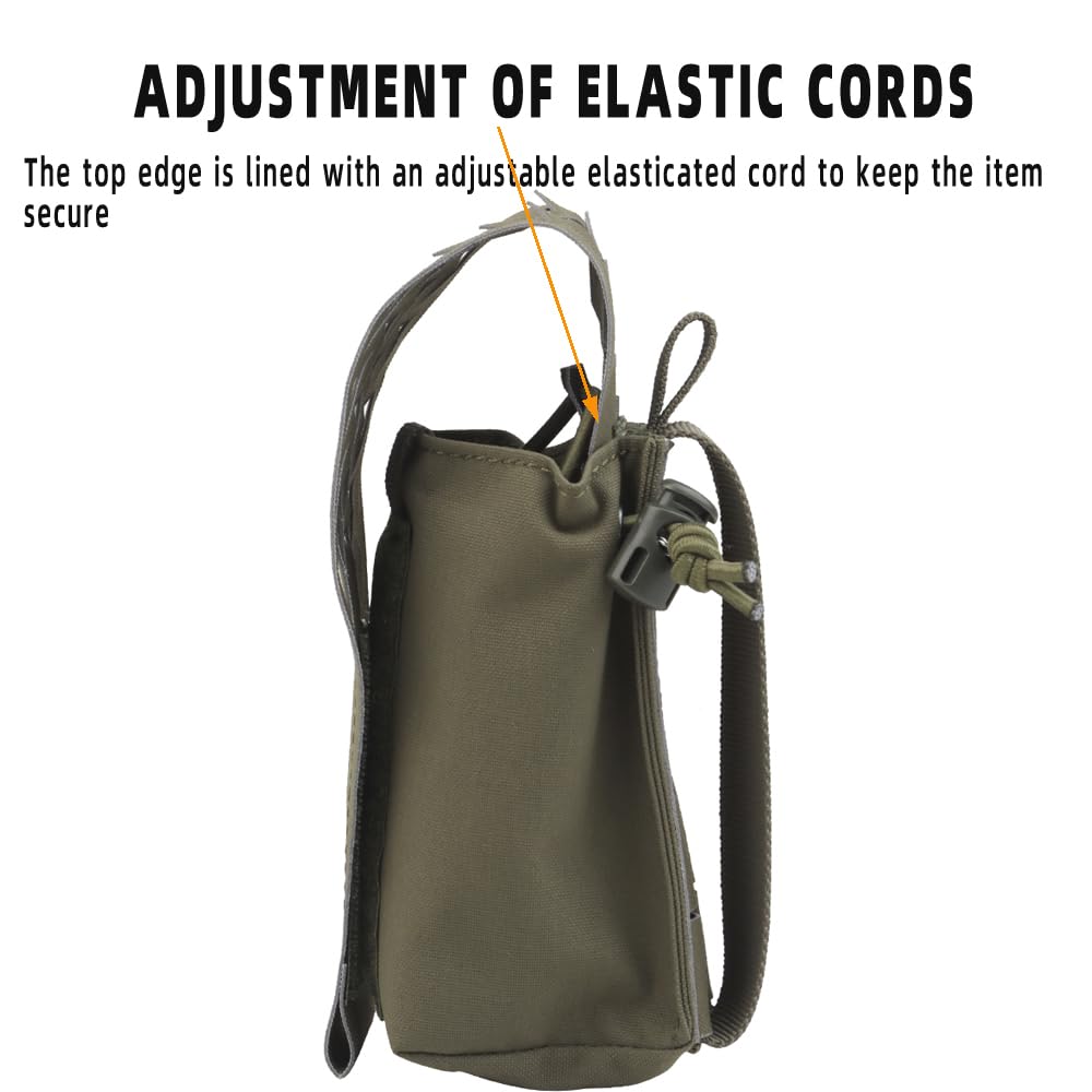 Multifunctional MOLLE Walkie Talkie Pouch,Tactical Quick Release Chest Hang Magazine Pouches Carrier Radio Bag for Hunting Airsoft