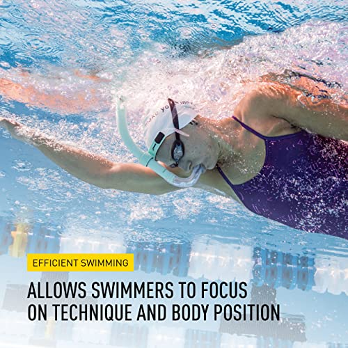 FINIS Glide Center-Mount Swim Snorkel for Adults - Mint Green, Adjustable Fit
