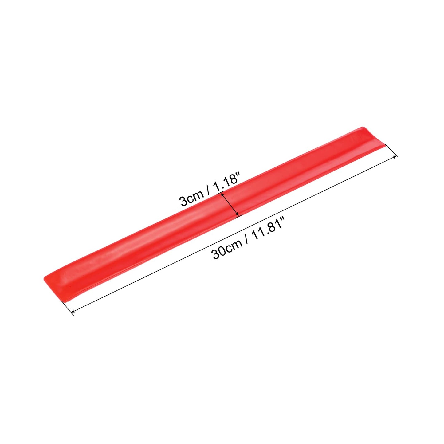 PATIKIL Reflective Bands, 12 Pcs High Visibility Reflective Arm Wrist Ankle Band Safety Reflector Strips for Night Running Cycling, Red