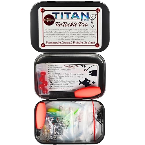 TinTackle Pro ? Compact Survival Fishing Kit with Mini Finger Reel | Ultralight Emergency Fishing Gear for Camping, Hiking & Outdoor Survival