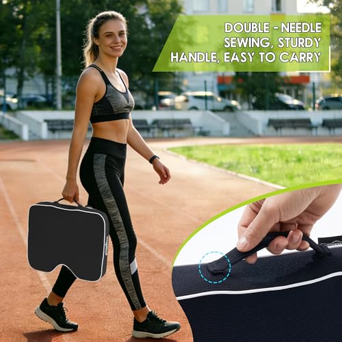 2 Pack Stadium Cushion with Dual-Layer Foam Support - Portable Waterproof Bleacher Pad