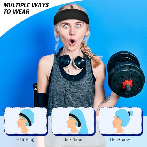 5Pcs Sports Headbands for Kids, Moisture Wicking Sweatbands for Footable Soccer Baseball Running for Boys 5-15 Years Old