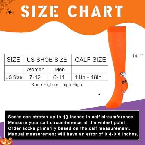 Junely Compression Socks for Women Knee High Stockings Halloween01