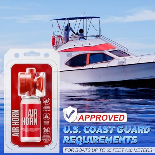 Saillong 1.4oz Boat Air Horn for Safety, Loud Marine Air Horns Can, Mini Small Blow Fog Bear Horn, Emergency Use for Sporting Events, Boat, Animal Alarm