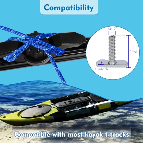 Kayak Anchor Cleat for Track Systems - Black, Light/Medium Duty Polymer Mount