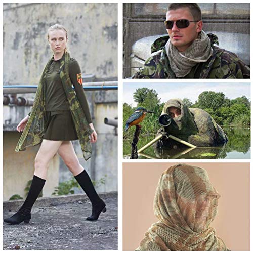 Desert Digital Sniper Veil Netting Camo Scarf for Hunting & Shooting - Men’s Gun Wrap