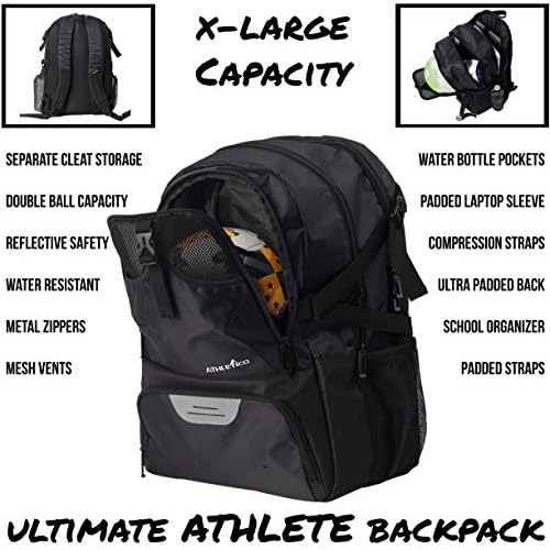 Athletico National Soccer Bag - Backpack for Soccer, Basketball & Football Includes Separate Cleat and Ball Holder