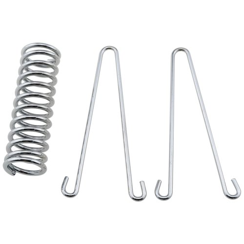 heyous 2PCS Silver Tent Wind Spring Wind Rope Buckle Outdoor Camping High Strength Steel Rope Buckle Tent Fixed Buckle Spring Hook Buckle