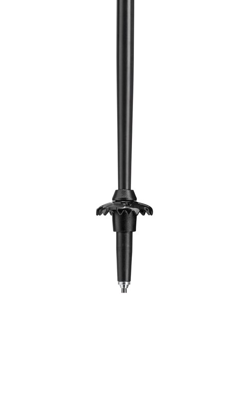 LEKI Makalu FX.One Carbon Adjustable Lightweight Walking Poles for Trekking & Hiking - Black-Naturalcarbon-Orange - 110 cm