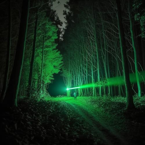 Green Hunting Flashlight Kit with Adjustable Beam & Mounts - Predator Light