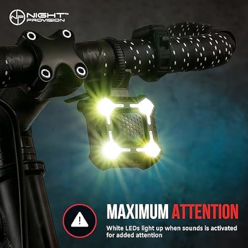 [New 2025] ZIREN 120-140dB High-Traffic Bike Horn & LED Light - Loudest Electric Horn w/Control Switch Rechargeable IPX4 Waterproof