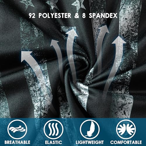 FT FENTENG Mens Swim Trunks with Compression Liner 5.5" Board Shorts with Zipper Pockets 2 in 1 Quick Dry Bathing Suits