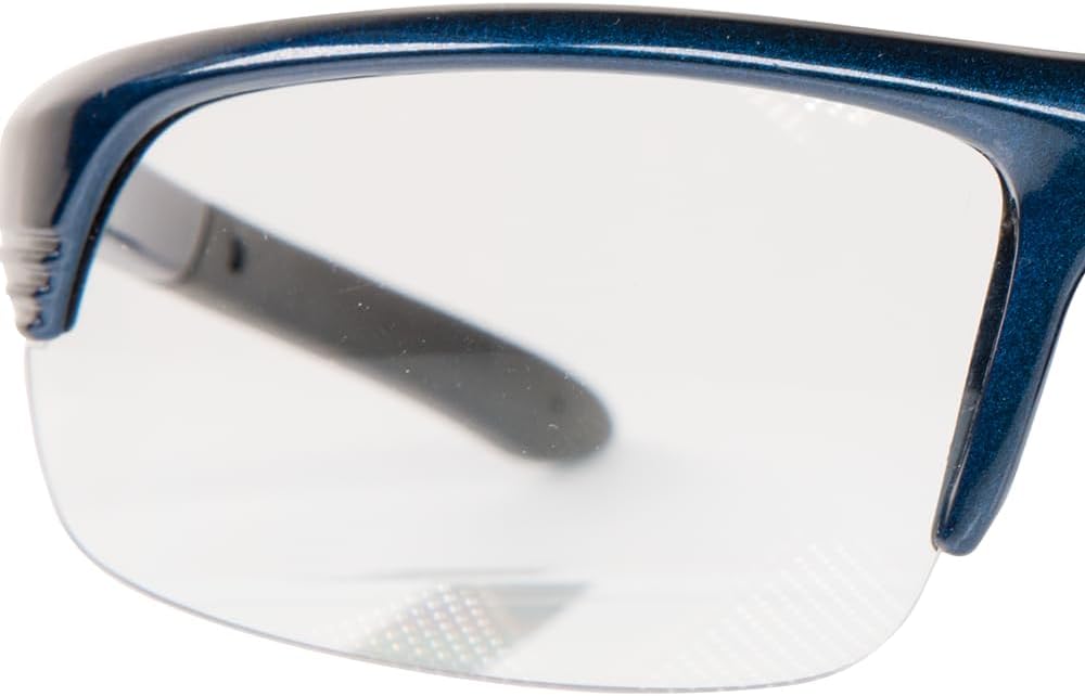 Smith & Wesson Corporal Half Frame Shooting Glasses with No-Slip Rubber,Impact Resistance & Storage Bag for Work,Everyday Use
