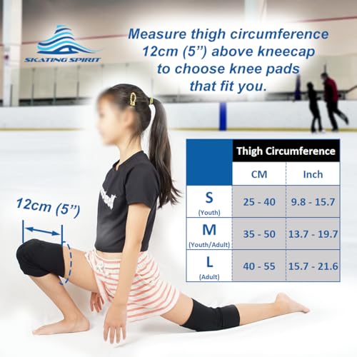 Gel Knee Pads for Dancing & Skating - Support & Cushioning, Medium Black