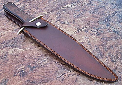 Custom Handmade D2 Steel 15.00 Inches Hunting Knife - Beautiful Rose Wood Handle (REG -1118)