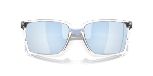 Oakley OO9483 Exchange Sun Rectangular Sunglasses, Polished Clear/Prizm Deep Water Polarized, 56 mm