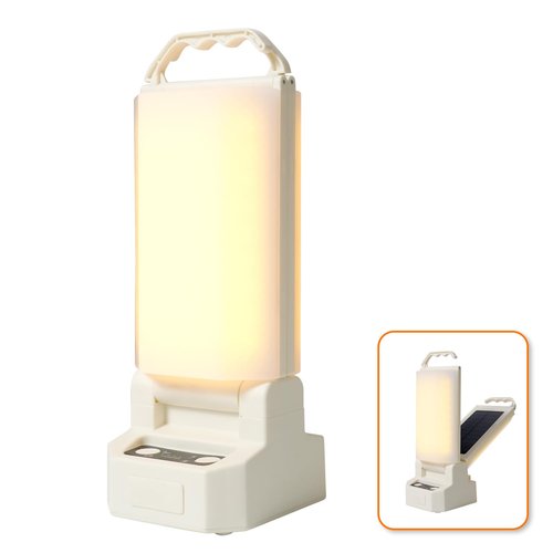 Camping Lantern, Solar Light 6000mAh Rechargeable with 1800/3000/4500/6000K Four Adjustable Color Temperatures, Dimmable IP44 Outdoor Waterproof Lights for Camping, Outdoor Activities, Power Outage