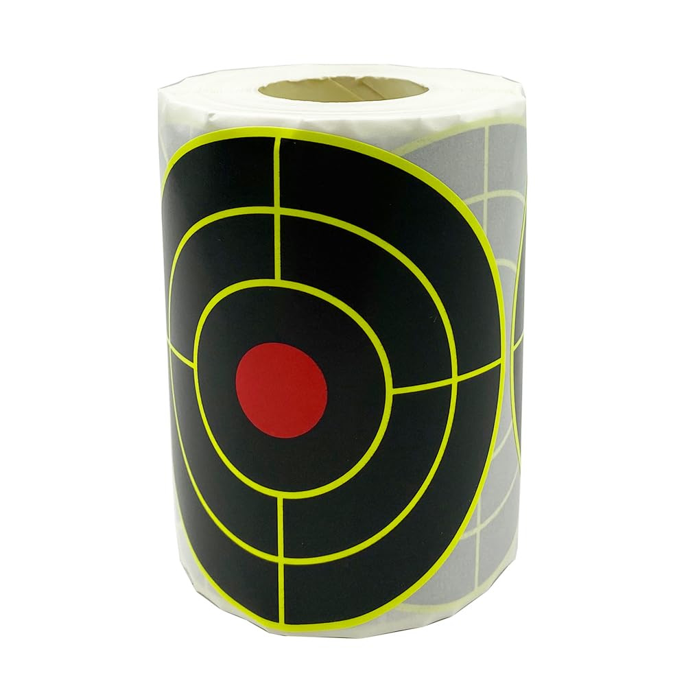 4 Inch x 200 Pcs Splatter Target Self-Adhesive Shooting Target Stickers Sight-in Shooting Target (5310-4-200)