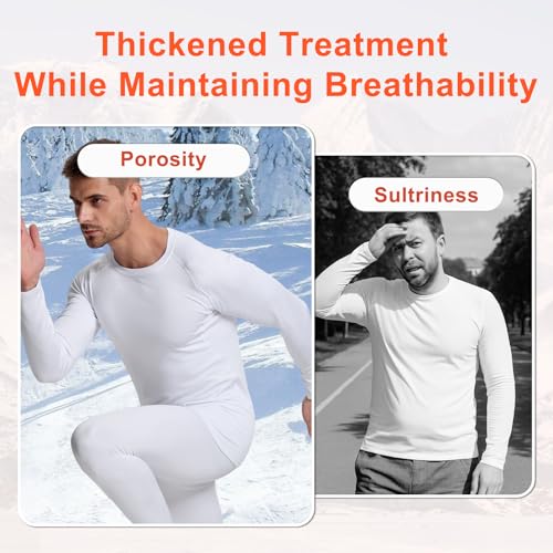 Men¡¯s Thermal Compression Shirts Long Sleeve Athletic Base Layer Top Fleece Lined Cold Weather Undershirt for Workout