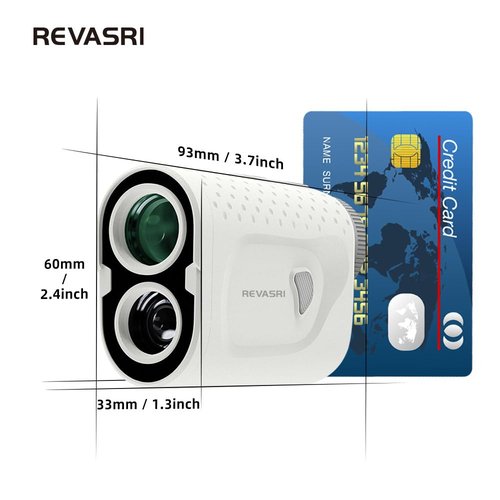 REVASRI Golf Range Finder with Slope, Magnetic Mount and External Slope Switch, 1000 Yards 6X Magnification Golf Laser Rangefinder, Flag Lock Pulse Vibraiton, Rechargeable USB-C