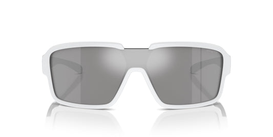 ARNETTE Man Sunglasses White Matte/Shiny Frame, Light Grey Mirror Silver Lenses, 0MM