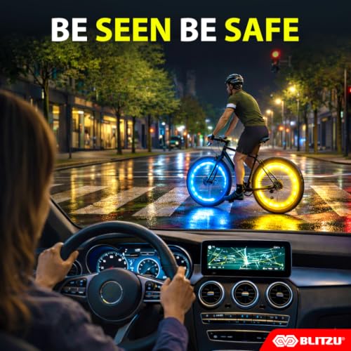 Bike Wheel Lights 2-Pack - 7 Color LED Spoke Lights for Night Riding