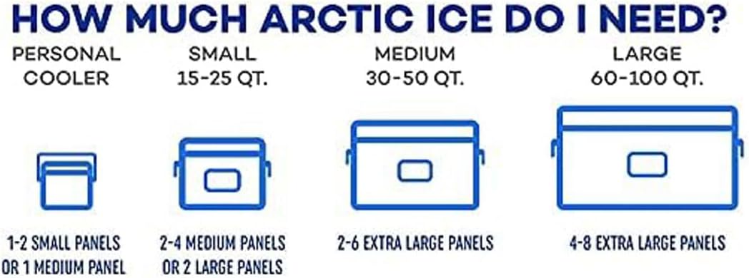 Arctic Ice Reusable Ice Pack - Long Lasting Beverage Cooler Freezes at 28°F