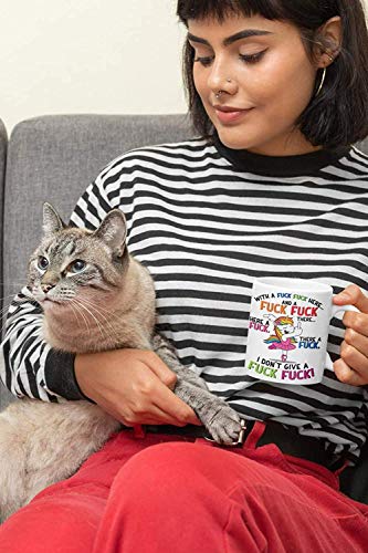 Funny Heart Handle Coffee Mug - 11oz Ceramic Gift for Women, Men, Lovers, Birthday