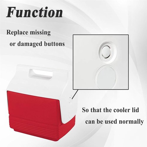 Ebrmeiwo Cooler Replacement Button and Spring, OEM Replacement Kit, Fit for Playmate ArmorTM Model 43400 (4 Sets)