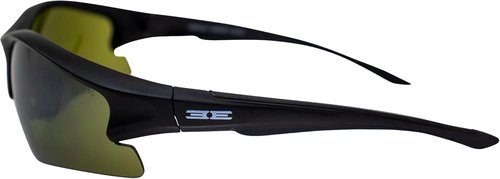 Epoch Eyewear Brodie Sport Golf Motorcycle Sunglasses Black Frame with Green Lens