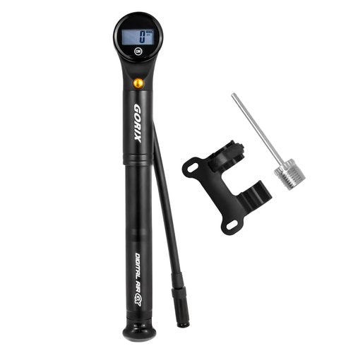 GORIX Bike Portable Pump, Bicycle Air Pump High Pressure 320pis with Digital Gauge Air Gauge Presta Schraeder (GX-MPE320)