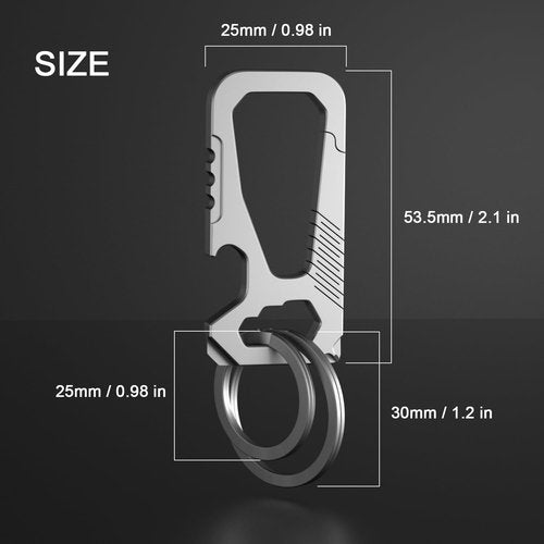 SHD Titanium Keychain Clip,Multifunctional Carabiner Keychain with Bottle Opener, Car Keychain for Indoor Outdoor Daily Use
