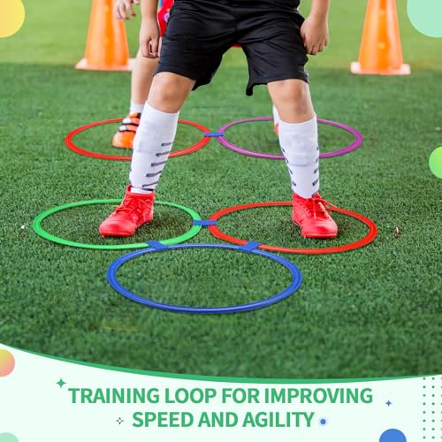 15-Inch Agility Training Rings Set for Speed and Coordination Drills