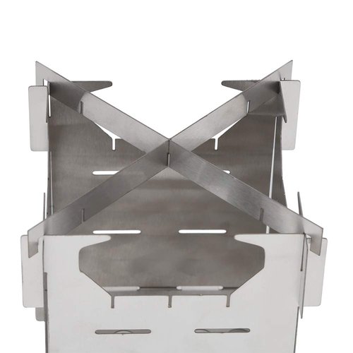 LIZEALUCKY Wood Burning Stove, Portable Stainless Steel Folding Backpacking Stove Mini Cooker for Outdoor Camping Travel Hiking Picnic Outdoor Dining Setfoldable Camping Stove