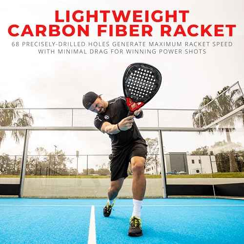 Franklin Sports Aurora, Endeavor + Glide Padel Rackets with Foam Core for Intermediate + Advanced Players - 365g Lightweight