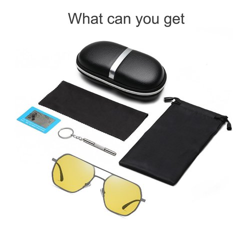 CVIODEP Polarized Sunglasses for Men-UV400 Protection Driving Fishing Climbing Aviator Sun Glasses (yellow)
