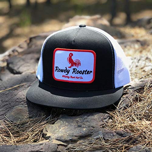 Whiskey Bent Hat Co. Rowdy Rooster Adjustable Cap - One Size Black White