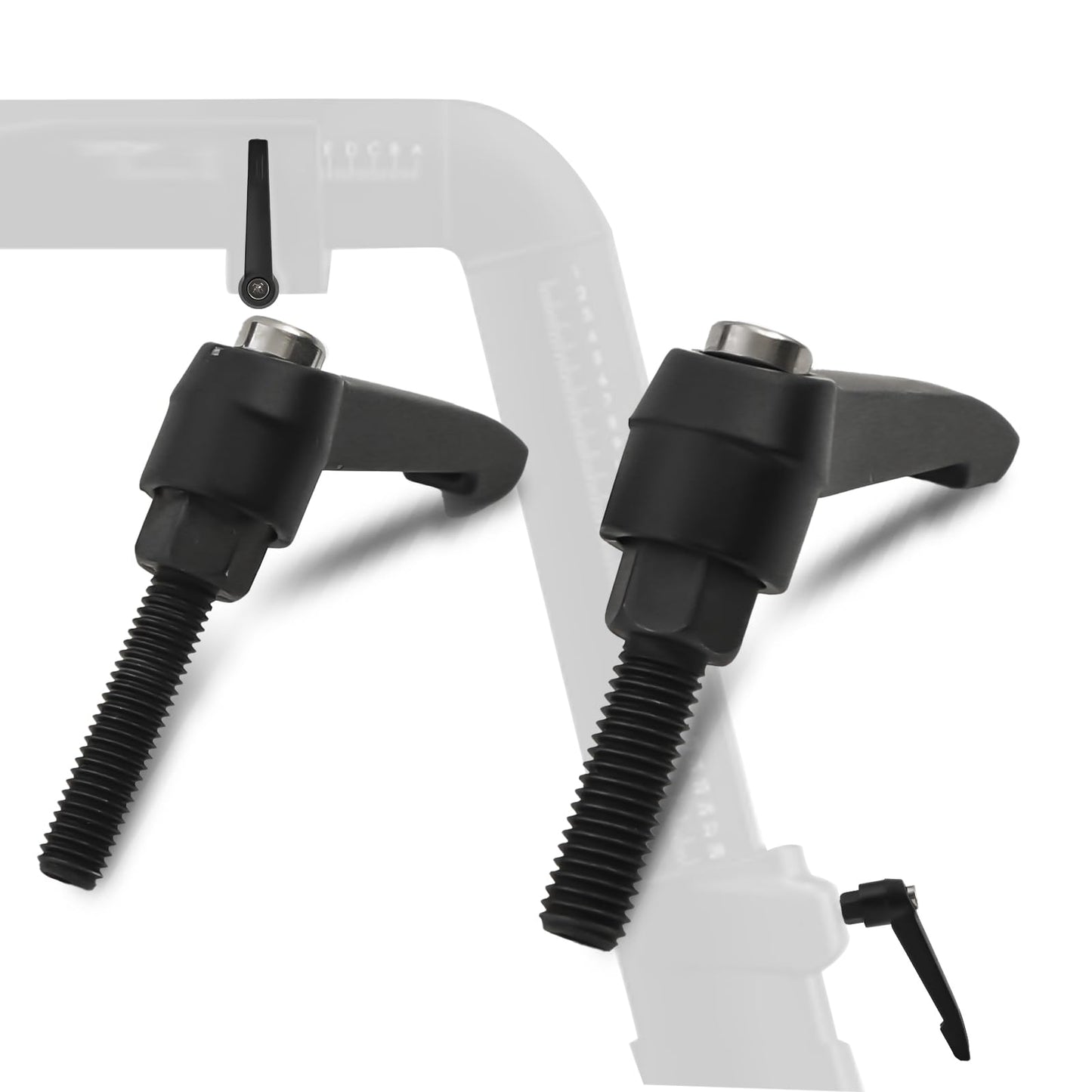 2PCS Exercise Bike Seat an Handle Height bar Adjustment Lever Compatible with Peloton Bike Replacement Parts, Adjustable Alloy L-Handle Accessories