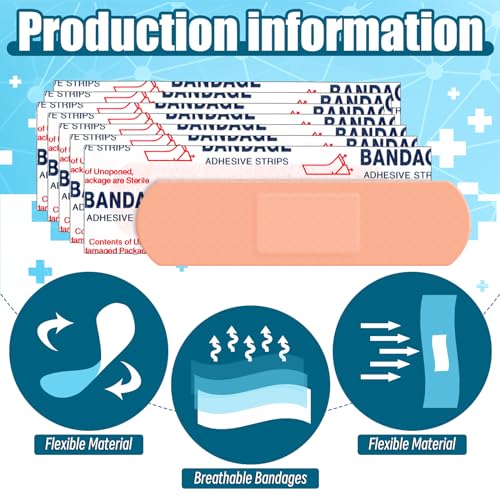3000 Pcs Waterproof Adhesive Bandages 3/4" x 3" Bulk First Aid Supplies