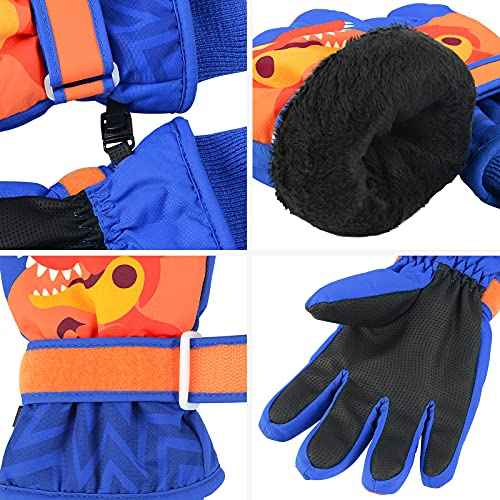 American Trends Kids Waterproof Winter Gloves Warm Snow Gloves Boys Girls Ski Gloves Toddler Mittens Windproof