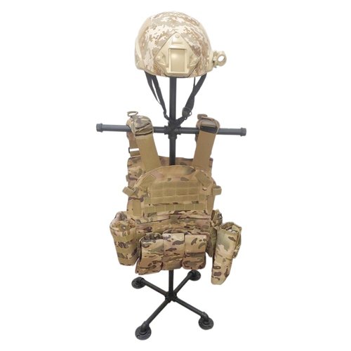 YIYEZHIQIU Armor Stand,Body Armor Stand,Weighted Vest Stand,Tactical Gear Stand,Helmet Vest Display Rack,Military Gear Holder for Police and Duty Gear Rack