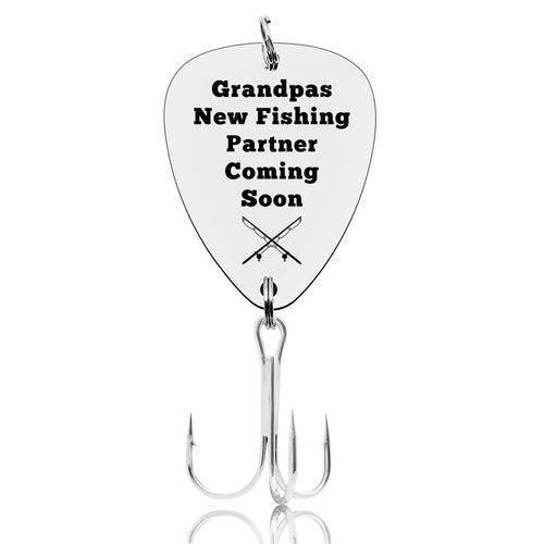 Grandpa to Be Gift Fishing Lure Hook for Grandpa New Grandpa Gift Pregnancy Announcement Gift for Grandfather Promoted to Grandpa Gift Fisherman Gift Christmas Birthday for Grandad