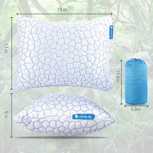 QUTOOL Cooling Camping Pillow with Support & Adjustable Loft - White (Variation of THIS listing)