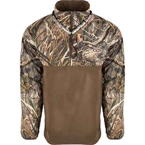 Drake Waterfowl Men's MST Quarter 1/4 Zip Refuge Eqwader Waterproof Windproof Breathable Resistant Outdoor Hunting Jacket