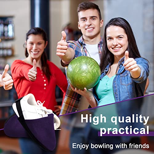 Adjustable Bowling Shoe Cover Sock for Men and Women - 2 Pack Purple